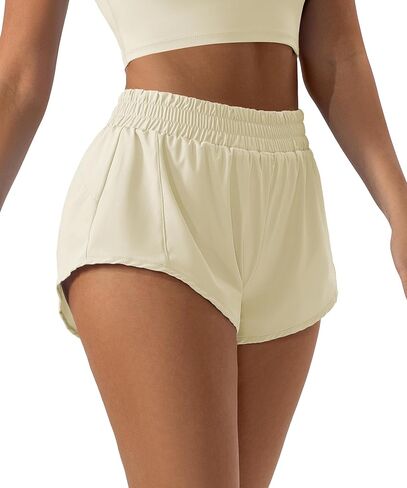 MEIVSO Mini Running Shorts for Women, Quick Dry Workout Short Womens Yoga Athletic Short with Liner in Saudi Arabia