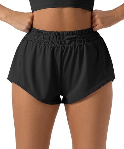 MEIVSO Mini Running Shorts for Women, Quick Dry Workout Short Womens Yoga Athletic Short with Liner in Saudi Arabia