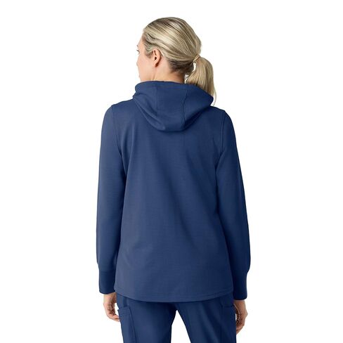 Carhartt Layers Scrubs for Women, Full Zip Waffle Hoodie - Navy, L in Saudi Arabia