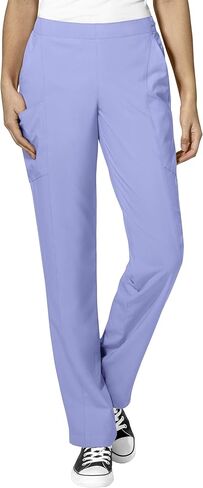 WonderWink W123 Women's Mock Wrap Top & Flat Front Double Cargo Pant Scrub Set + Badge Reel in Saudi Arabia