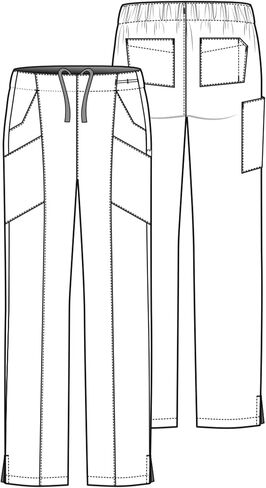 WonderWink W123 Women's Mock Wrap Top & Flat Front Double Cargo Pant Scrub Set + Badge Reel in Saudi Arabia