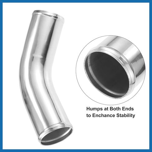 76mm 3" OD 4" 100mm Leg Length Universal Car Aluminum Alloy Tube Intercooler Pipe 45 Degree Bend Elbow Air Intake Joiners Tubing - Pack of 1 Item Replacement in Saudi Arabia