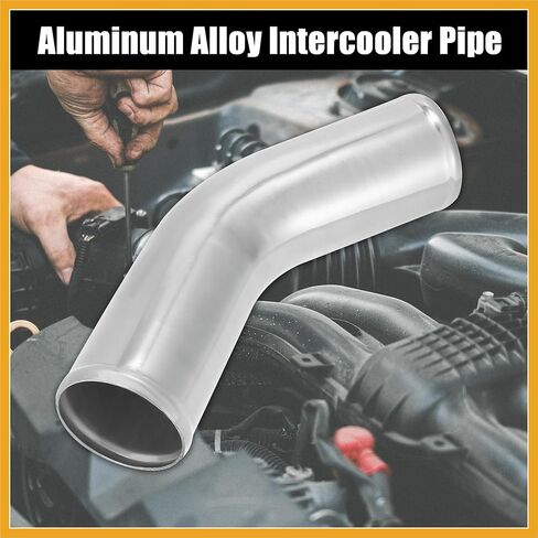 OD 3 "76 مللي متر طول 12" 300 مللي متر سبائك الألومنيوم أنبوب المبرد الأنابيب 45 درجة مدخل هواء أنبوب فضي لهجة لاستبدال السيارة in Kuwait