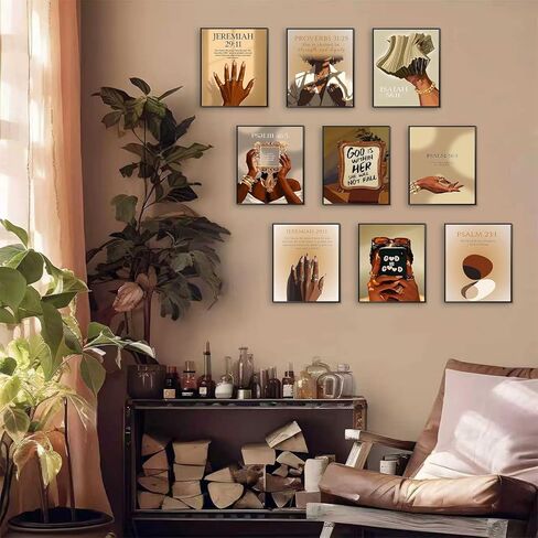 Black Girl Wall Art Set of 9,African American Woman Wall Decor Paintings,Fashion Black Girl Posters Prints Pictures For Bathroom Bedroom Living Room Home Decor 8x10 Inch Unframed in Saudi Arabia