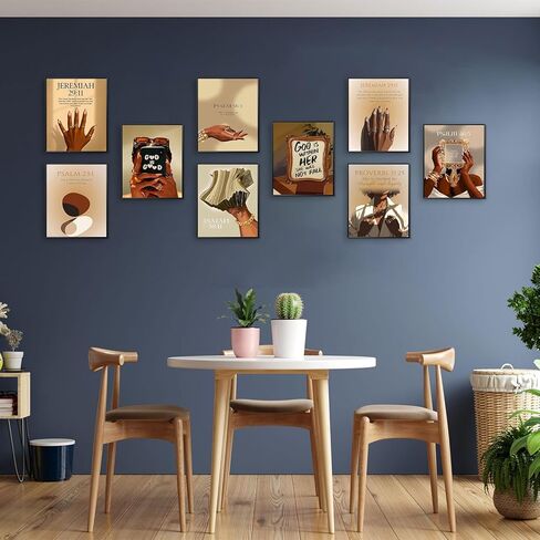 Black Girl Wall Art Set of 9,African American Woman Wall Decor Paintings,Fashion Black Girl Posters Prints Pictures For Bathroom Bedroom Living Room Home Decor 8x10 Inch Unframed in Saudi Arabia