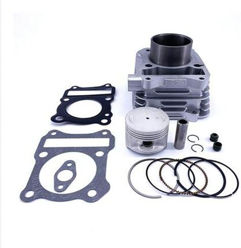 Sets Of Cylinders GS125 Euro Two Cylinder Block Piston Ring Cylinder Upper And Lower Gasket 2-pack HJ125K-2(Silver) in Saudi Arabia