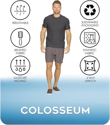 COLOSSEUM Men’s Dayton Performance Short Sleeve T-Shirt, Athletic Workout & Everyday Tee, Quick Dry in Saudi Arabia