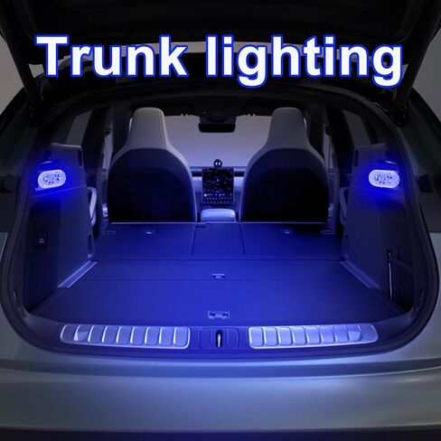 4 Pack Wireless Car LED Lights Touch Control, USB Rechargeable Interior Ambient Light, 7 Colors Switch, Cordless Multicolor LED Dome Lights for Car Truck SUV RV Decor in Saudi Arabia
