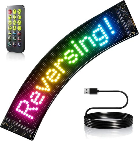 مصابيح LED مرنة على شكل مروحة، تطبيق قابل للبرمجة ولوحة LED للتحكم عن بعد للزجاج الأمامي in Kuwait
