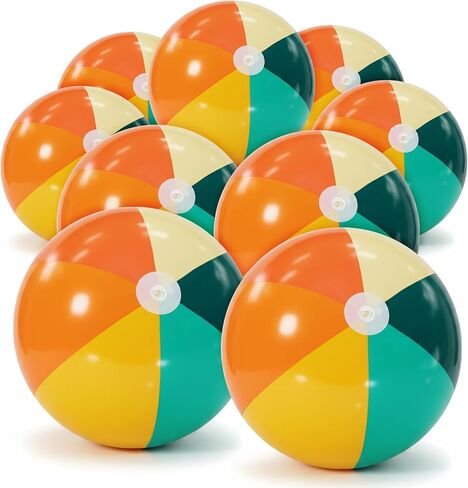 12 Pcs Inflatable Beach Balls Bulk Pastel Color Jumbo Big Beach Balls Macaron Beach Balls for Boys Girls Adults Summer Beach Swimming Pool Party Favor Water Games (12 Inch) in Kuwait