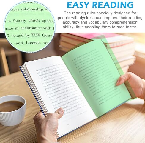 24PCS Guided Reading Strips, 4 Sizes Dyslexia Tools Reading Tracker, Bookmark Accessories Set in Kuwait