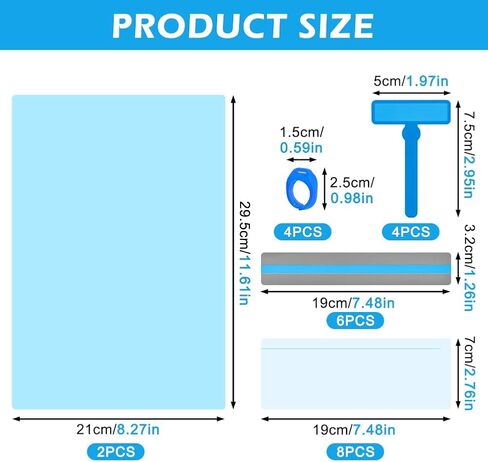 24PCS Guided Reading Strips, 4 Sizes Dyslexia Tools Reading Tracker, Bookmark Accessories Set in Kuwait