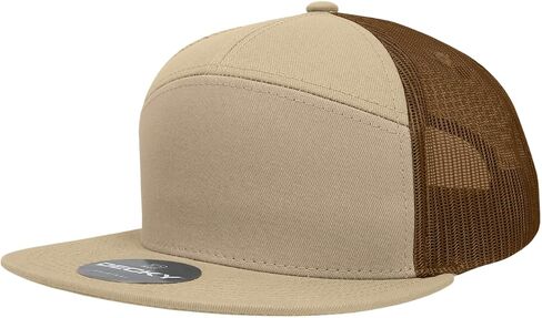 DECKY 7 Panel High Profile Structured Cotton Blend Trucker in Saudi Arabia