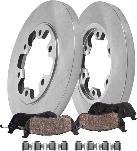 Detroit Axle - Rear Brake Kit for Ford 2022-2023 Maverick 11.89" inch Disc Brake Rotors Ceramic Brakes Pads with Hardware Replacement in Saudi Arabia