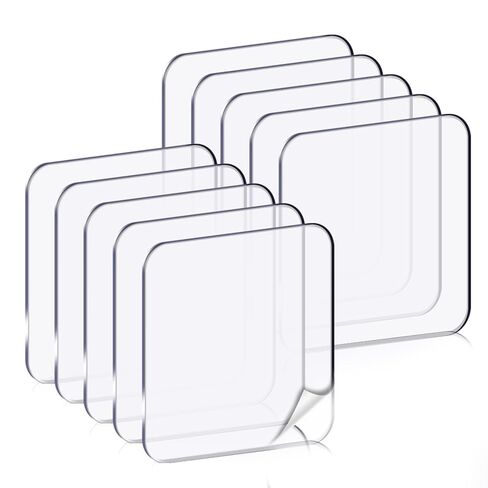 10 Pcs 2.4" Clear Double Sided Adhesive Pads, Squares Waterproof Removable Double Sided Mounting Tape for DIY Craft Home Office Wall Hanging Carpet Fixing in Saudi Arabia