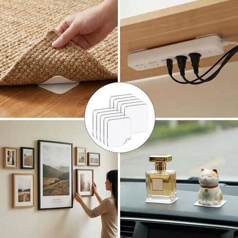 10 Pcs 2.4" Clear Double Sided Adhesive Pads, Squares Waterproof Removable Double Sided Mounting Tape for DIY Craft Home Office Wall Hanging Carpet Fixing in Saudi Arabia