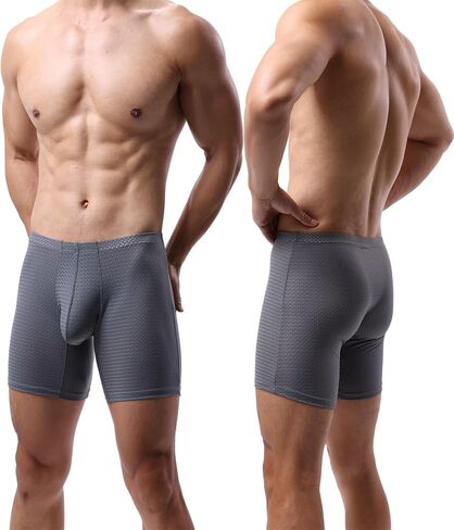ملابس داخلية بوكسر للرجال مكونة من 5 قطع، ملابس داخلية شبكية قابلة للتمدد بدون خياطة وقابلة للتنفس in Kuwait