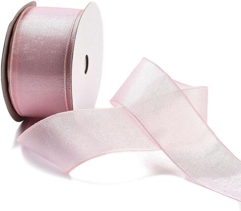 شريط أورجانزا 20 ياردة لون أحمر 38 مم شريط زخرفي من البوليستر بعرض 38 مم لباقات الزهور وأكاليل هدايا الزفاف وتغليف الشعر ديكور in Saudi Arabia