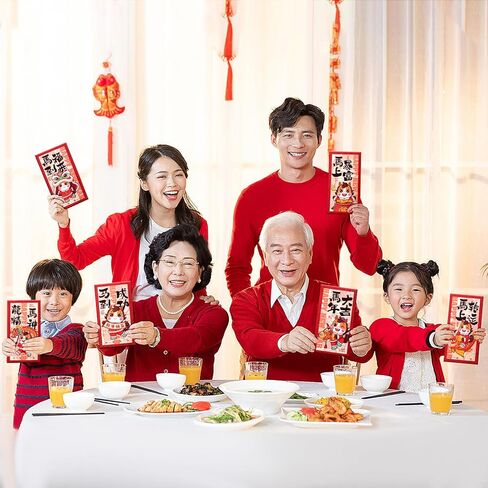 12 قطعة المظاريف الصينية الحمراء للمال 2024 التنين السنة القمرية الجديدة ، المظاريف الحمراء السنة الصينية الجديدة 6 تصاميم لطيف الكرتون التنين in Kuwait