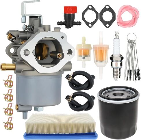 FE350 Carburator مناسب لعربة جولف نادي السيارات السابقة للعشب Carryall 1996-UP Carb لمحرك Kawasaki FE350 مع فلتر هواء 1015426 49065-2071 فلتر زيت in Saudi Arabia