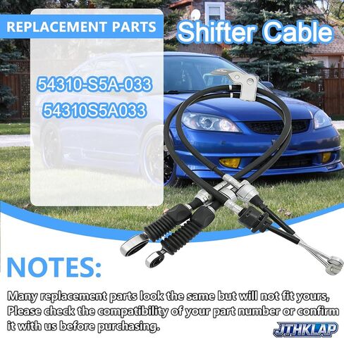 كابل ناقل 54310-S5A-033 متوافق مع Honda Civic 1.7L 2001-2005 DX EX GX HX LX 2 باب و4 أبواب، 2002-2005 Civic Si، 2004-2005 حزمة القيمة المدنية، 2005 EX/LX إصدار خاص استبدال 54310S5A033 in Kuwait