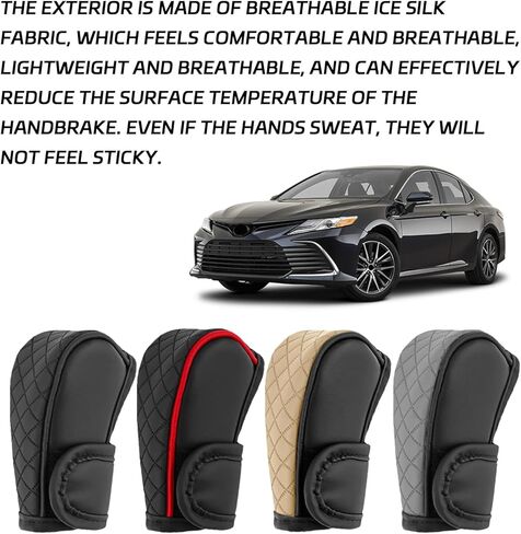 Leather Car Gear Shift Cover, Anti-Slip Dust Gear Shift Knob Cover for Shift Lever Protection, Universal Car Decor Accessories Shifter Stick Protector Suitable for Cars, Trucks, SUVs(Black/Y) in Saudi Arabia