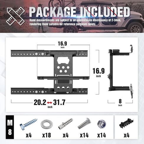 Door Storage System Hangers Rack Bracket Compatible with 2007-2026 Jeep Gladiator JT & Wrangler JK JKU JL JLU Unlimited 2 Doors, Wall Mounted Removable Doors Holder (Front & Rear Doors, Black) in Saudi Arabia