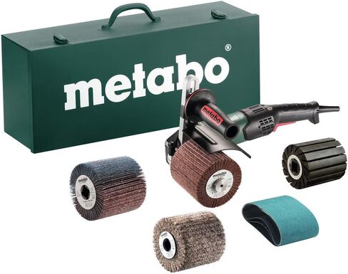 Metabo 4-Inch Variable Speed Burnisher Kit, 800-3,000 RPM, 14.5 Amp w/Lock-on, Accessory Set, Electronics, SE 17-200 RT SET, 602259620, Green in Saudi Arabia