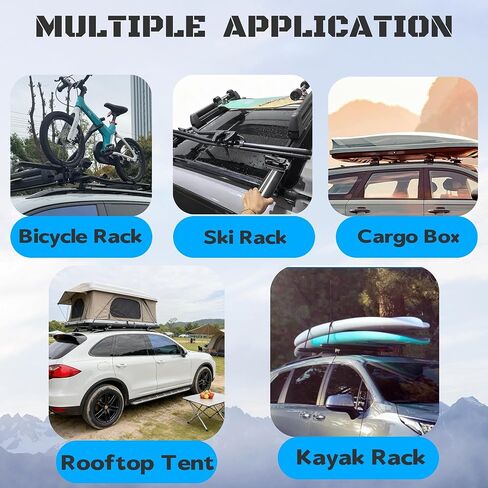 47 Inch Aluminum Roof Rack Cross Bars Universal Fit Flush/Closed Rails with a Gap,Adjustable Cargo Bars, Hold 440 LBS. in Saudi Arabia