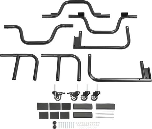 رف تخزين صلب متوافق مع 1976-2025 Jeep Wrangler CJ-7/YJ/TJ/JK/JL حامل عجلات الفرامل المنزلقة المطلية بالمسحوق باللون الأسود in Saudi Arabia