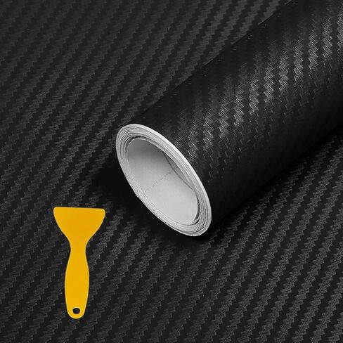 غلاف فينيل من ألياف الكربون ثلاثي الأبعاد مقاس 12 بوصة × 60 بوصة، لفة فيلم تغليف السيارة للاستخدام بنفسك، فيلم تغليف خارجي وداخلي تلقائي، ملصق ذاتي اللصق للدراجات النارية والشاحنات والكمبيوتر المحمول (وردي) in Kuwait