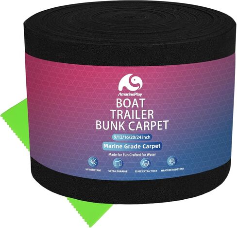 Boat Trailer Bunk Carpet,9/12/16/20/24 inch Marine Carpet for Trailer Bunk Boards,Boat Lift Bunks,Runners,Outdoor Marine Grade Carpet Wear-Resistant Jet Ski Pontoon Bunker Cover in Kuwait