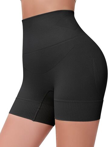 Shapewear Shorts for Women, Tummy Control High Waist Thigh Slimmer, Seamless Butt Lifting for Under Dress in Kuwait