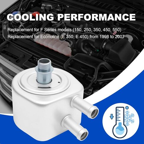 918-110 Engine Oil Cooler, Replacement for Ford F Series 150 250 350 450 550 E 350 450 Econoline Excursion 5.4L V8 6.8L V10 1998-2007, Replaces FO4000100 4C3Z6A642A in Kuwait