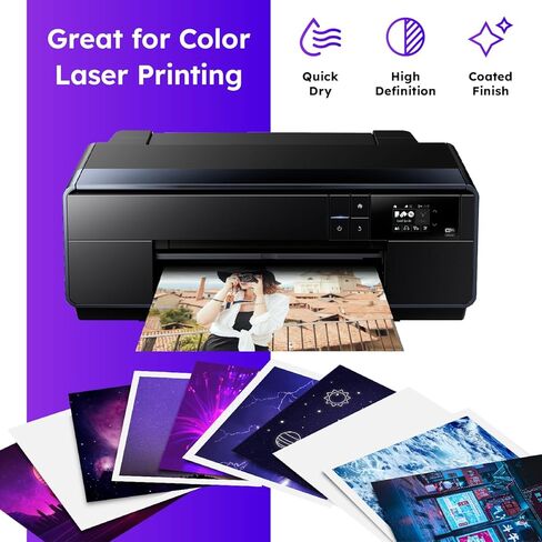 Dull 80lb Text Digital Low Gloss Paper, Double Sided C2S, Coated, Perfect for Color Laser Printing, Design Proposals, Flyers, Brochures | Matte Finish | 11" x 17" | 100 Sheets in Saudi Arabia