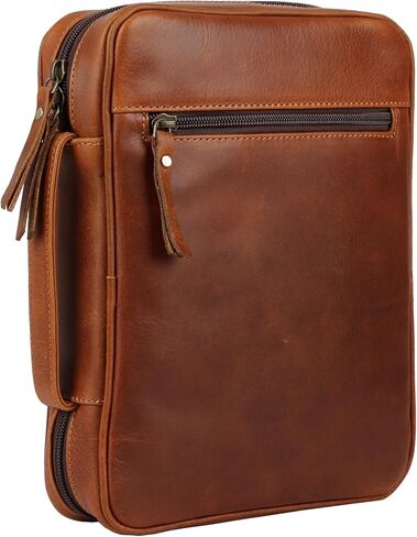 Leather Bible Cover for Men & Women – Zippered Bible Case with Handle, Note & Pen Organizer – Fits Large Study Bible – 11.5x8.5 Inch in Saudi Arabia