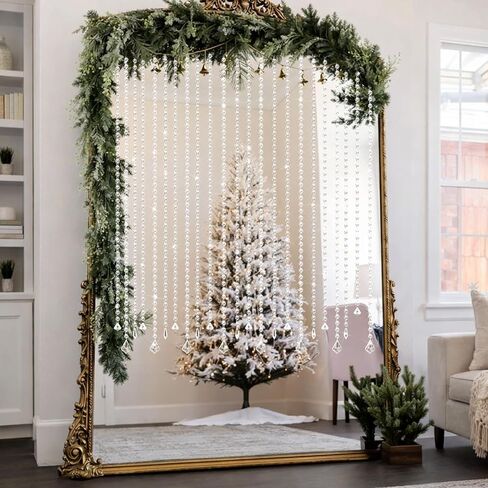 24 Pcs Clear Acrylic Crystal Garland Strands Hanging Chandelier Beaded Chain Ornament String Decorations Beaded Chain Garland Curtain for Wedding Party Manzanita Tree Centerpiece(39 Inch) in Saudi Arabia