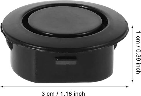 12 قطعة من سدادات غطاء فتحة رادار المصد الخلفي، سدادات لوحة هيكل السيارة والشاحنة العالمية لحماية المصد، ملحقات خارجية بلاستيكية متينة (أسود) in Kuwait