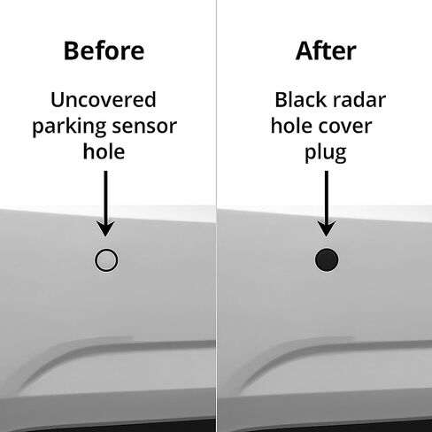 12 قطعة من سدادات غطاء فتحة رادار المصد الخلفي، سدادات لوحة هيكل السيارة والشاحنة العالمية لحماية المصد، ملحقات خارجية بلاستيكية متينة (أسود) in Kuwait