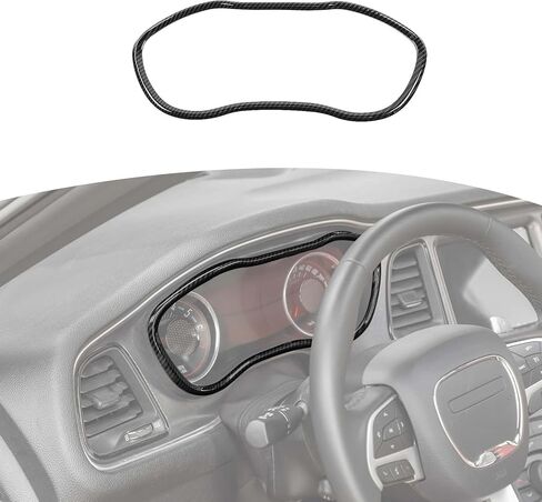 RT-TCZ for Challenger Carbon Fiber Instrument Panel Gauge Trim Cover for Dodge Challenger 2015-2023 Carbon Fiber Interior Accessories in Saudi Arabia