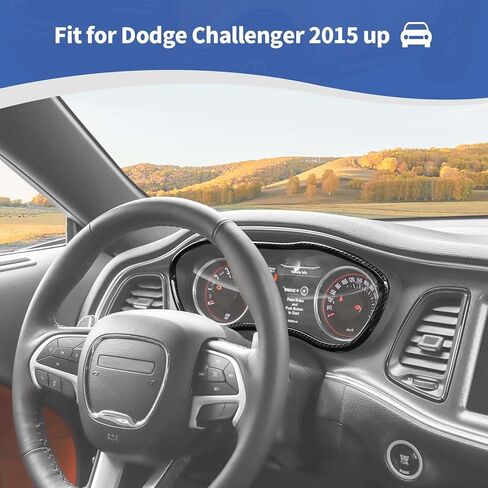 RT-TCZ for Challenger Carbon Fiber Instrument Panel Gauge Trim Cover for Dodge Challenger 2015-2023 Carbon Fiber Interior Accessories in Saudi Arabia