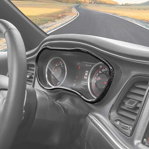 RT-TCZ for Challenger Carbon Fiber Instrument Panel Gauge Trim Cover for Dodge Challenger 2015-2023 Carbon Fiber Interior Accessories in Saudi Arabia