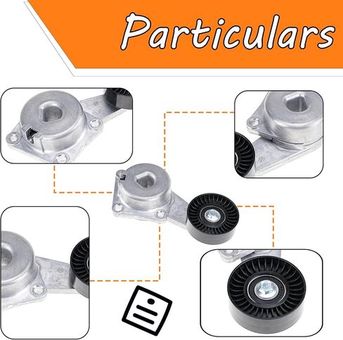 مجموعة محرك الحزام السربنتين الموتر وبكرة المهمل المتوافقة مع Ford Expedition F150 F250 F350 Lincoln Navigator Mercury Mountaineer استبدال # 90K-38274A 6PK2605 ACK061025 in Saudi Arabia