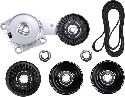 مجموعة محرك الحزام السربنتين الموتر وبكرة المهمل المتوافقة مع Ford Expedition F150 F250 F350 Lincoln Navigator Mercury Mountaineer استبدال # 90K-38274A 6PK2605 ACK061025 in Saudi Arabia