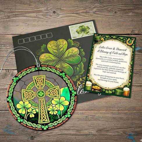 هدايا عيد القديس باتريك - الهدايا الأيرلندية مع بطاقة ومظروف - هدية عيد القديس باتريك للبالغين، وتبادل الفصول الدراسية وزملاء العمل، وبطاقة الجني الممتعة in Kuwait