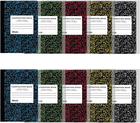BAZIC Mini Marble Composition Book, 4.5 x 3.25 Inch, 80 Sheets - Pack of 2 in Kuwait