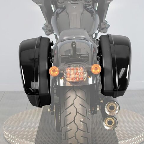 XMT-MOTO حقائب السرج تناسب هارلي سوفتيل لو رايدر ST FXLRST 2022-2024 أسود لامع in Saudi Arabia