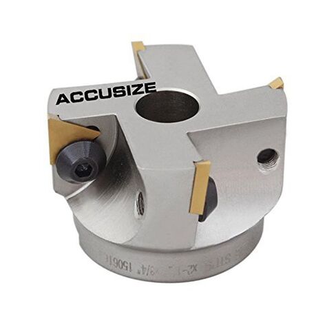 Accusize Industrial Tools 2'' Indexable Face Shell Mill, 90 Degree, Positive Rake, with 3 Pcs Tpg322 Inserts Installed, 3508-0012 in Saudi Arabia