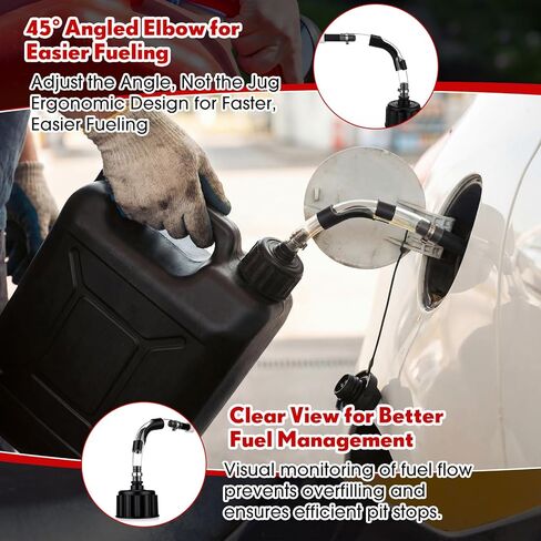 8 Pcs Racing Fuel Jug Hose Kits Include Racing Fuel Filler Hose 5/5.5 Gallon Gas Cylinder Lid and 2 Jug Cap Bender Replacement in Kuwait