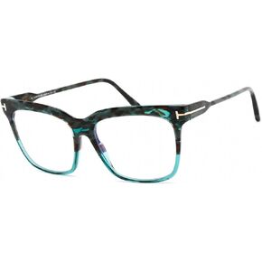 Eyeglasses Tom Ford FT 5768 -B 056 Shiny Teal Havana,"t" Logo/Blue Block Lens in Saudi Arabia
